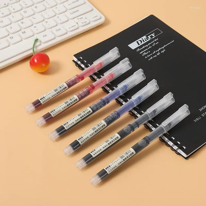 Gel Pen Business Office Students School Stationery Fine Nib Big Ink Capacity Ball5 Black Blue Red