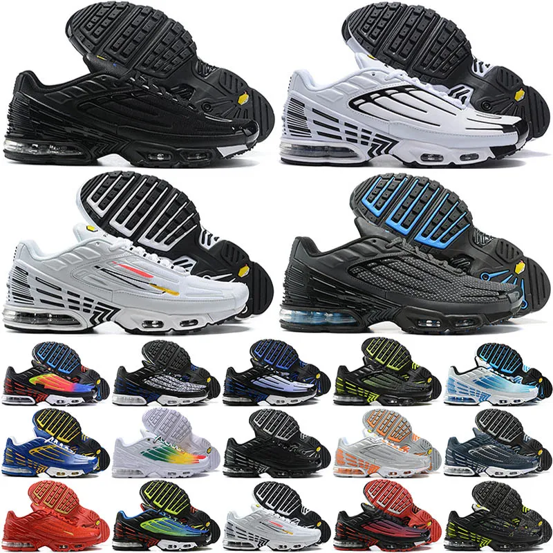 Tuned Tn Plus 3 Running Shoes Mesh Leather Bred Grey Fashion Trainers in Black Red White Sports Sneakers Laser Blue tnplus tns Atlanta