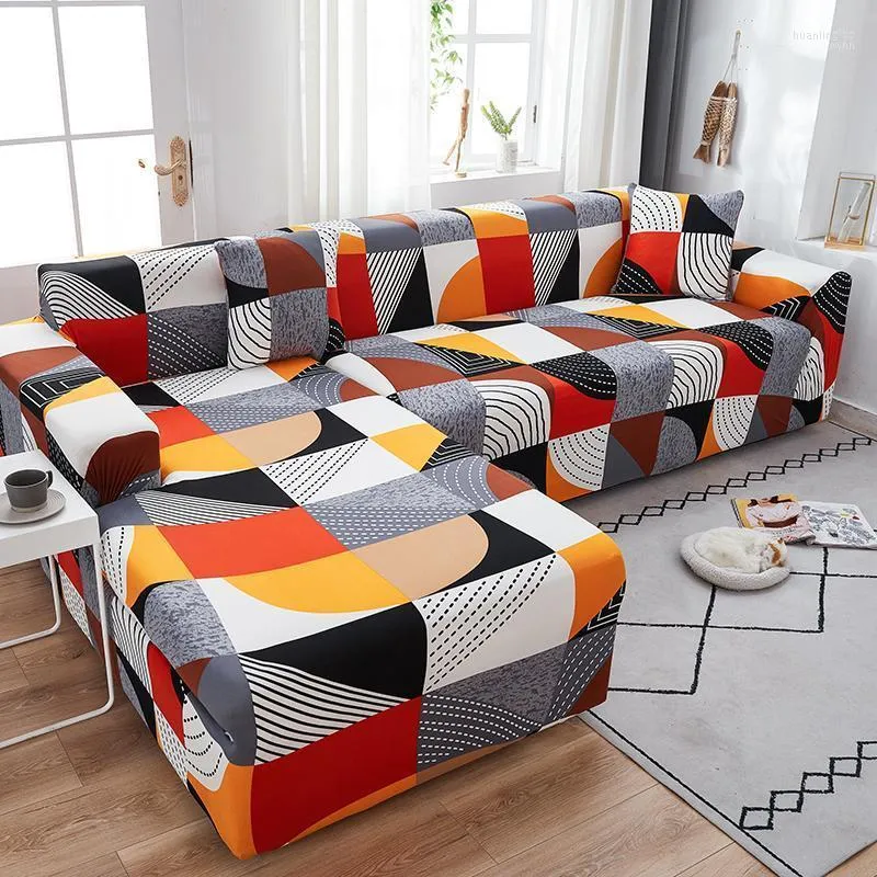 Pokrywa krzesełka rozciągają sofa Sofa Plaid do salonu L w kształcie litery l szezlonka segmentowa longue 1/2/3/4-4-osobowa