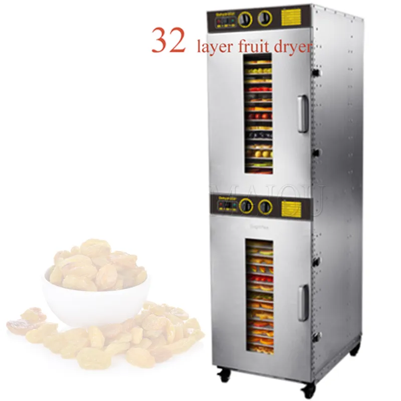 32-layer Food Dehydration Dryer Dried Fruit Machine Household And Large Commercial Visual Door Lighted 3000W