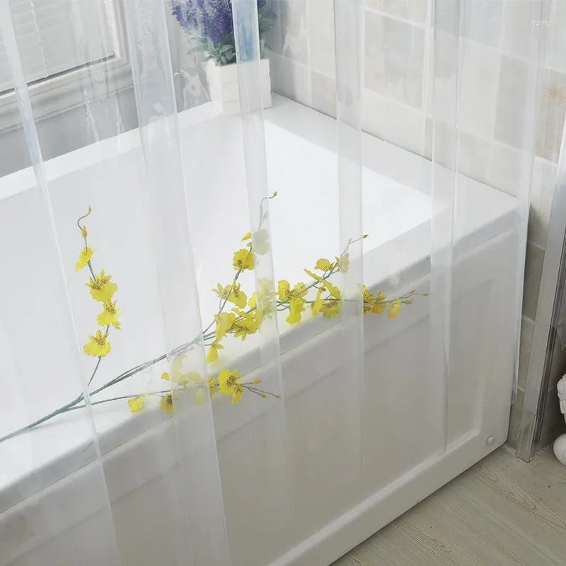 Tende da doccia KKTNSG Stallo in plastica trasparente Tenda trasparente impermeabile per bagno Muffa EVA Home con ganci