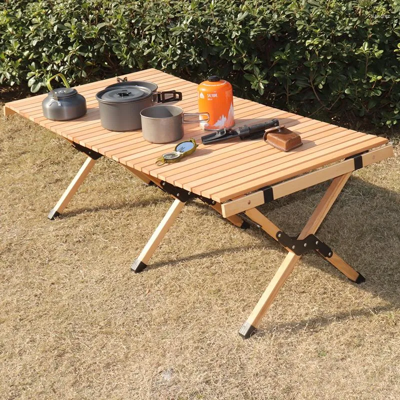 Camp Furniture Outdoor Folding Table Portable Beech Wood Summer Travel Field Camping Self Driving Tour