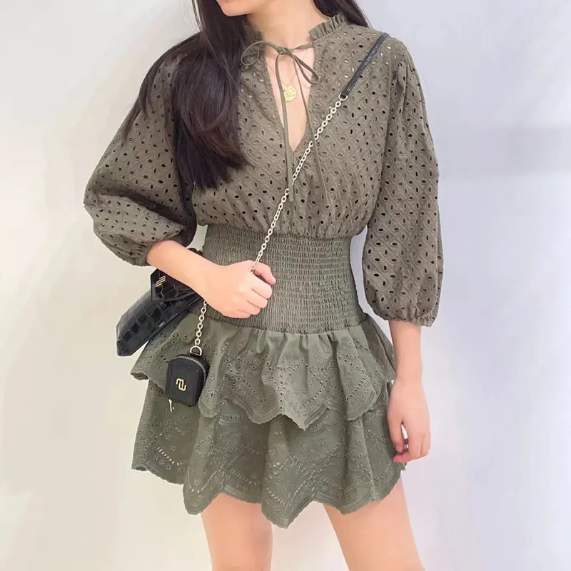 Casual Dresses M Aje Puff Sleeve Mini Dress Ruffled... From Shunlifacai669,  $120.02 | DHgate.Com