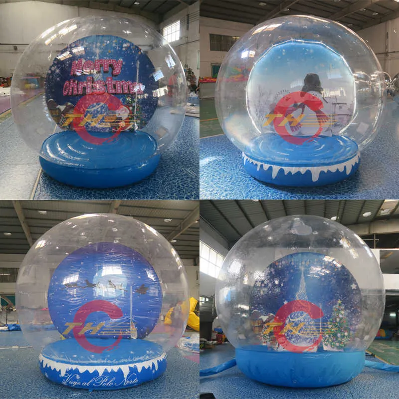 Navio livre de 3 m de diâmetro, globo de neve inflável personalizado globo de neve inflável no globo de neve transparente tenda inflável Balão de neve humana inflável