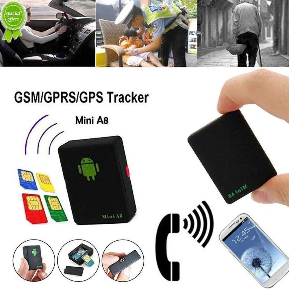 新しいMINI A8 GSM/GPRS/LBSトラッカーグローバルリアルタイム追跡デバイスGPSトラッカーCARS KID ELDER PETS用SOSボタン