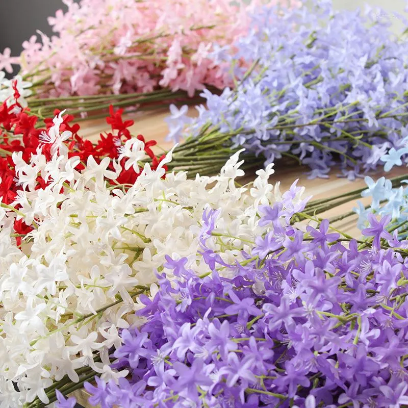 Dekorative Blumen, 100 cm, künstliche Blume, Kirschblüte, Oncidium, Hochzeit, Straßenführer, gefälschte verschlüsselte Heimdekoration