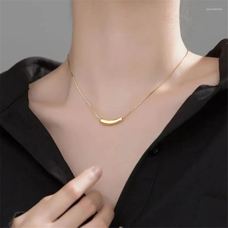 Anhänger Halsketten 2023 Modetrend Einzigartiges Design Elegante Exquisite Einfache Tropfenform Schlüsselbein Halskette Frauen Schmuck Party Geschenk