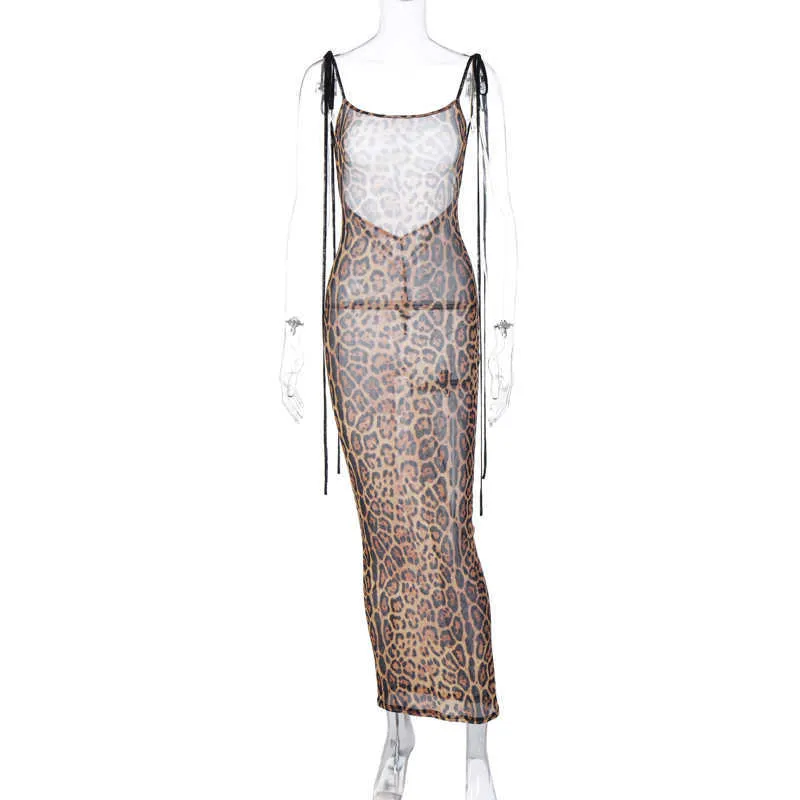 knee length dresses for ladies Sheer Mesh Wrap Tie Ribbon Mini Dress – Micas main image 1