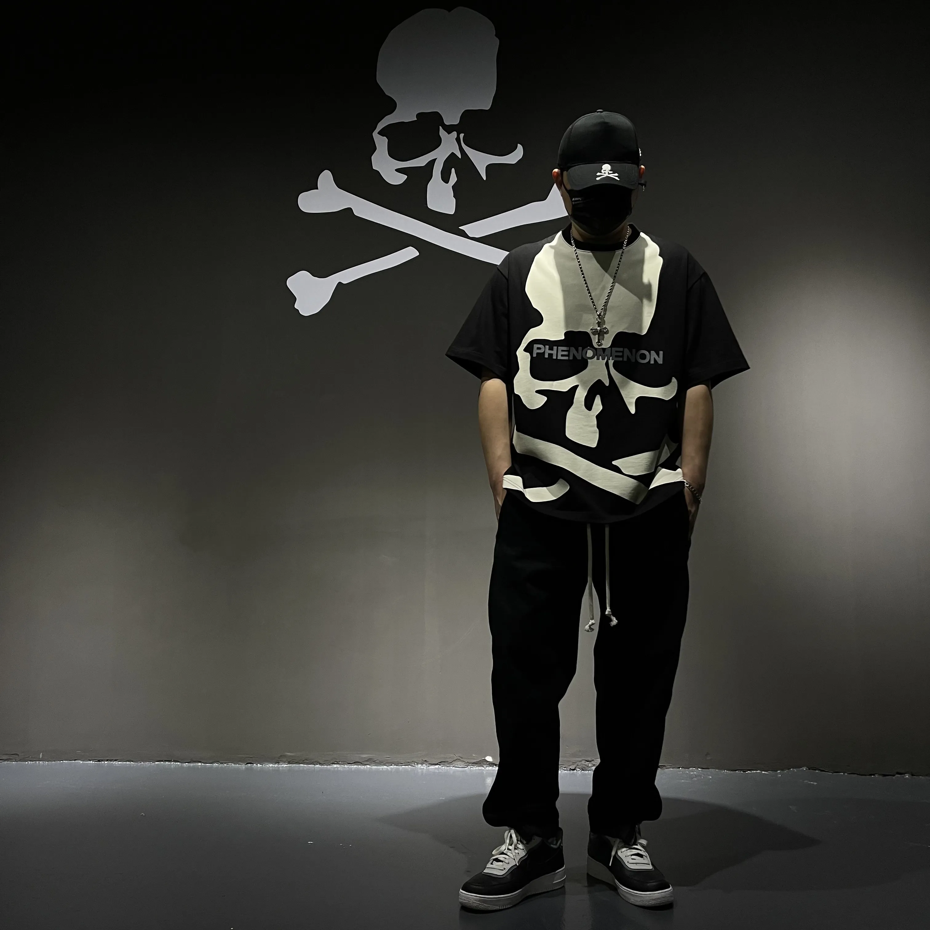 Wholesale Mastermind Japan Mens Skull Print T Shirt Loose Fit