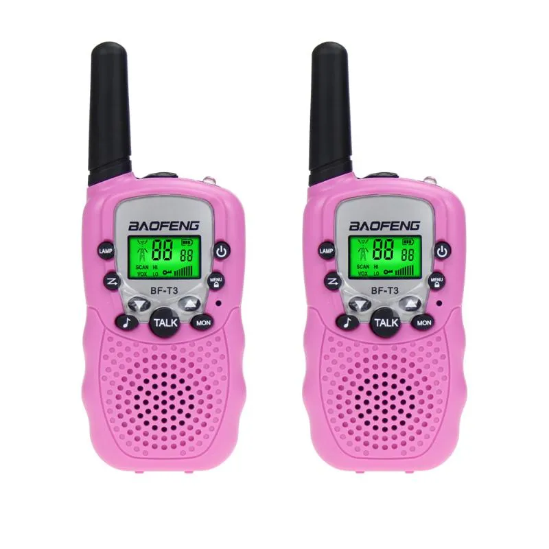 Walkie talkie 2st barns barn radio mini leksaker baofeng bf-t3 för barn barn födelsedagspresent 3 julklappar