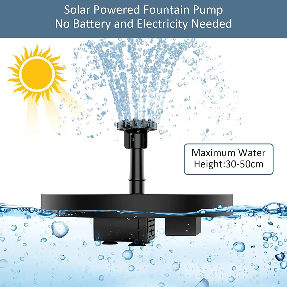 Mini Solar Water Fountain Pool Waterfall solar water pump Garden Decoration Outdoor Bird Bath solar fountain