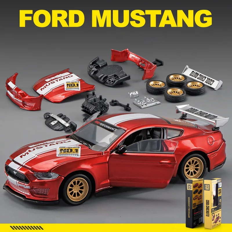 Diecast model auto caipo 1 42 ford mustang gt geassembleerde versie legering auto diecasts speelgoedvoertuigen auto model auto speelgoed voor kinderen 230516