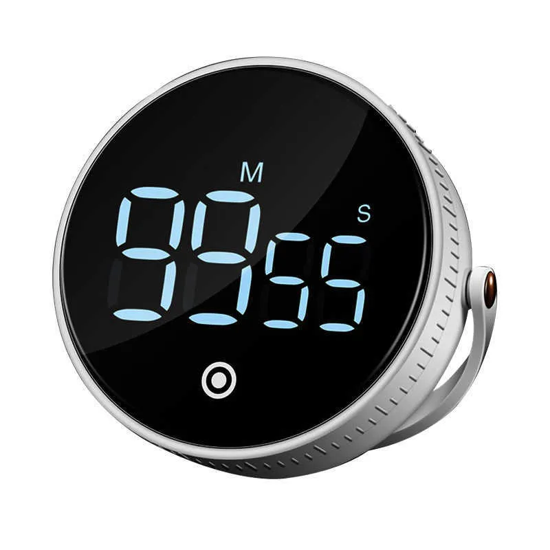 Timer da Cucina, Digitale Sveglia Egg Timer Magnetico Nero, Cronometro e Conto alla Rovescia Timer con Display LCD, Manopola Twist Design, per Cucinare, Cuocere al Forno, Fare Sport, Imparare