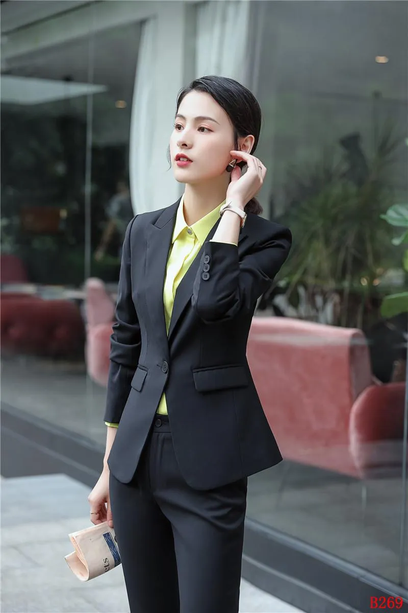 Womens Suits & Blazers Formal Ladies Navy Blue Blazer Women