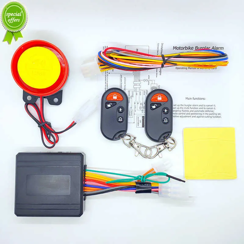 Novo controle remoto de alarmes de motocicleta de 12v de 12V sensível ao flash com botão de controle remoto de controle de motocicleta acessórios de alarme