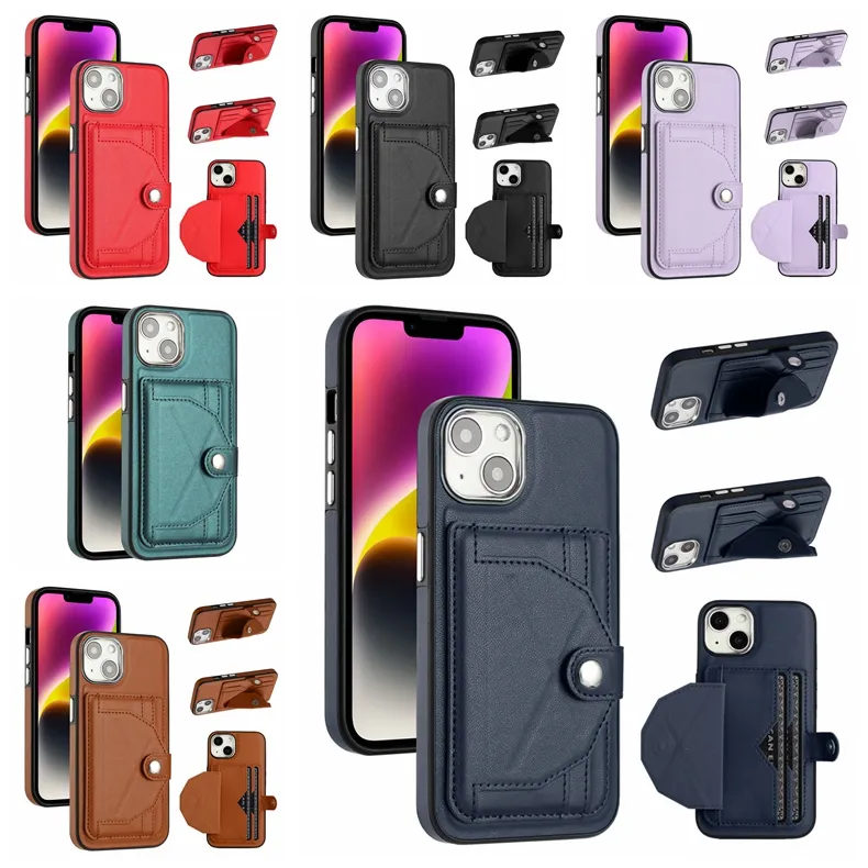 Kaartpakket Wallet Leather Cases voor Samsung S23 Ultra S22 plus A12 4G A32 5G A34 A54 A04E A14 A13 A23 A73 A53 A53 A33 A33 A33 A33 Credit ID Slot Pocket Cover schokbestendige zak