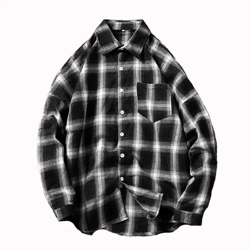 Camisas casuais masculinas camisa xadrez de flanela camisa de flanela masculina camisetas de manga comprida quimise homme algodão masculino camisetas outono marca de moda masculina c 2305516