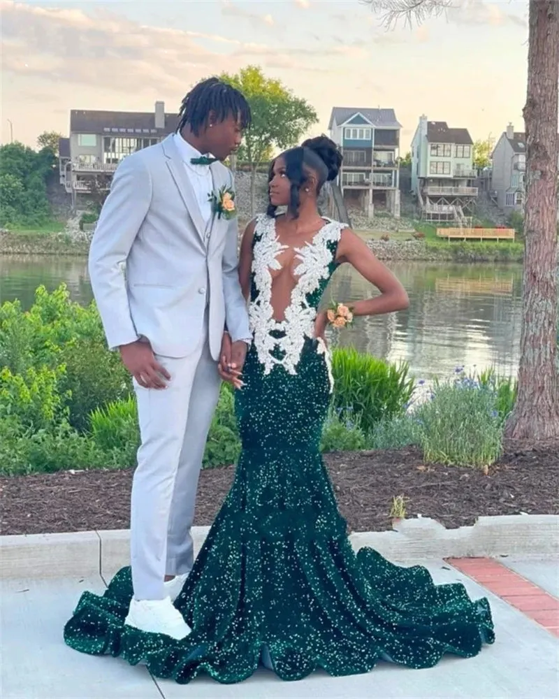 Dark green two piece prom dress hotsell
