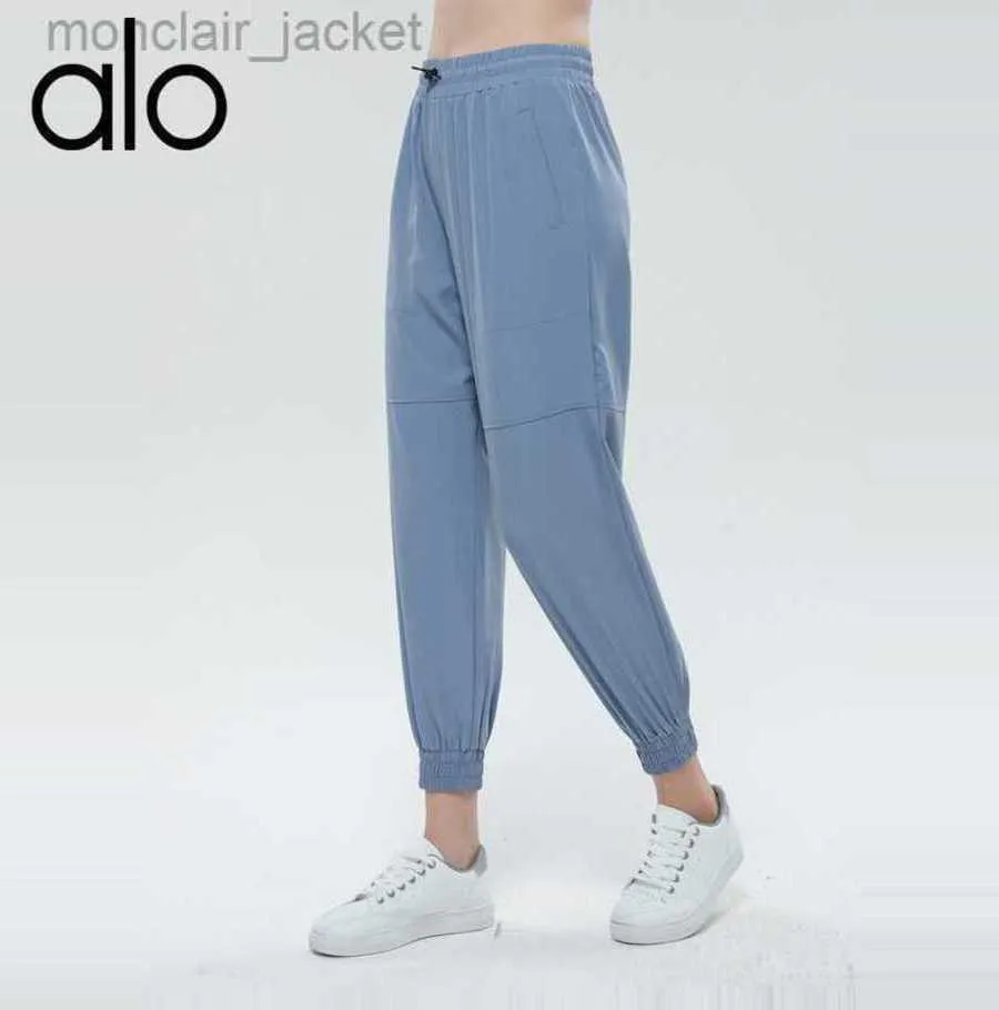 Desginer Yoga Leggings Sweatpants Female Summer Relaxed Casual Outwear Running Fitness Cargo Pants High midje Slim Pants