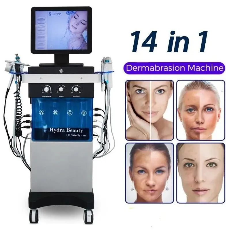 Hydro Peel Machine 14 I 1 Microdermabrasion Hydro Skin Care Aqua Water Deep Cleaning RF Face Lift Skin Care