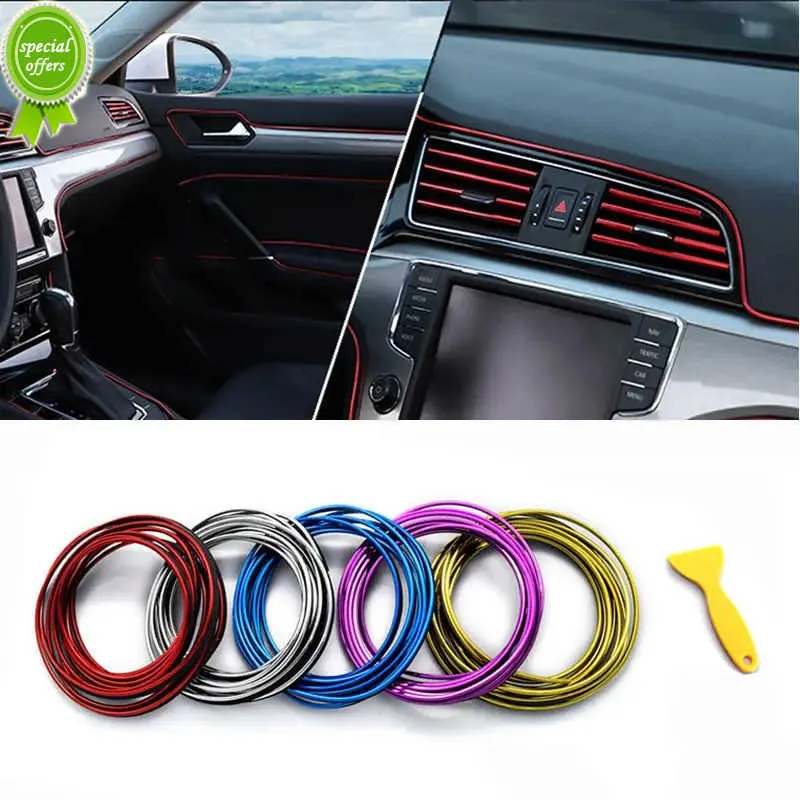 Nouveau nouveau moulage de voiture décoration bandes flexibles 1M 3M 5M intérieur Auto moulures bâche de voiture garniture tableau de bord porte voiture style