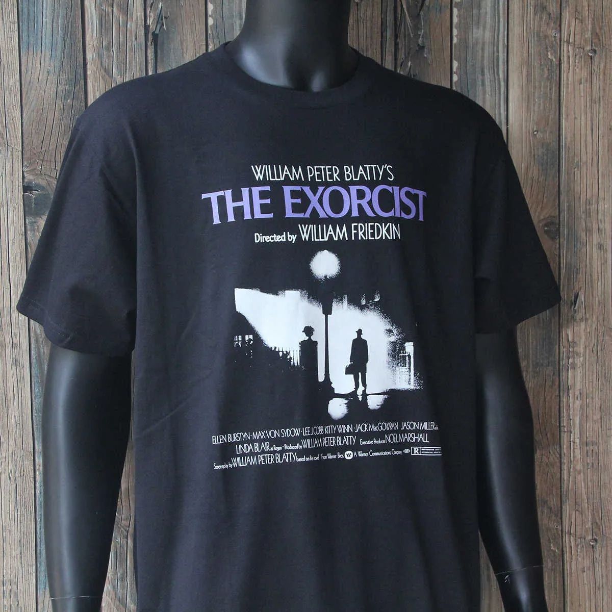 القمصان للرجال فيلم الرعب Thircist T-Shirt The Shining Rosemary's Baby Cult Black Cotton Tee Tshirts J230516