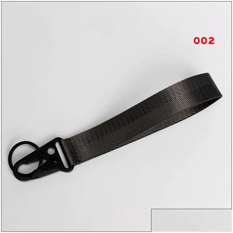 Colorful Racing Keychain Wrist Lanyard With Metal Rope Keyring 942
