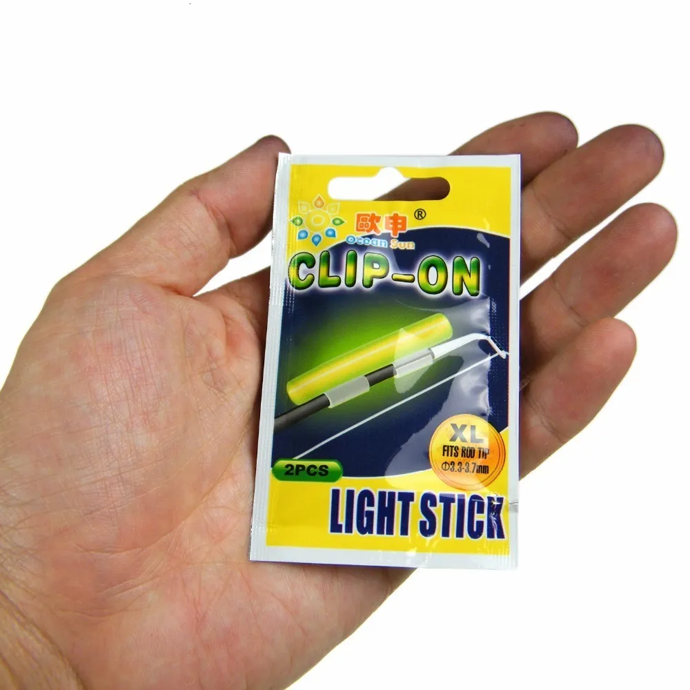 Clip On Fishing Glow Stick XL/M/L Sizes 3.3 3.,7mm Fluorescent