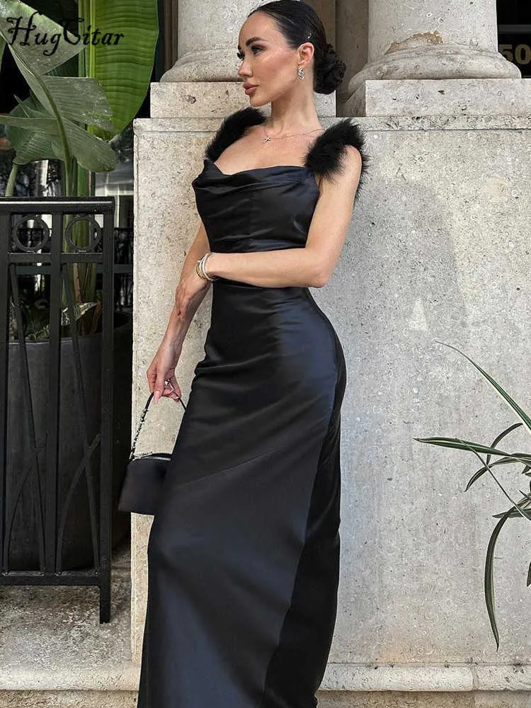 black bodycon prom dress Backless Off-Shoulder Bodycon Mermaid Maxi Dress main image 0