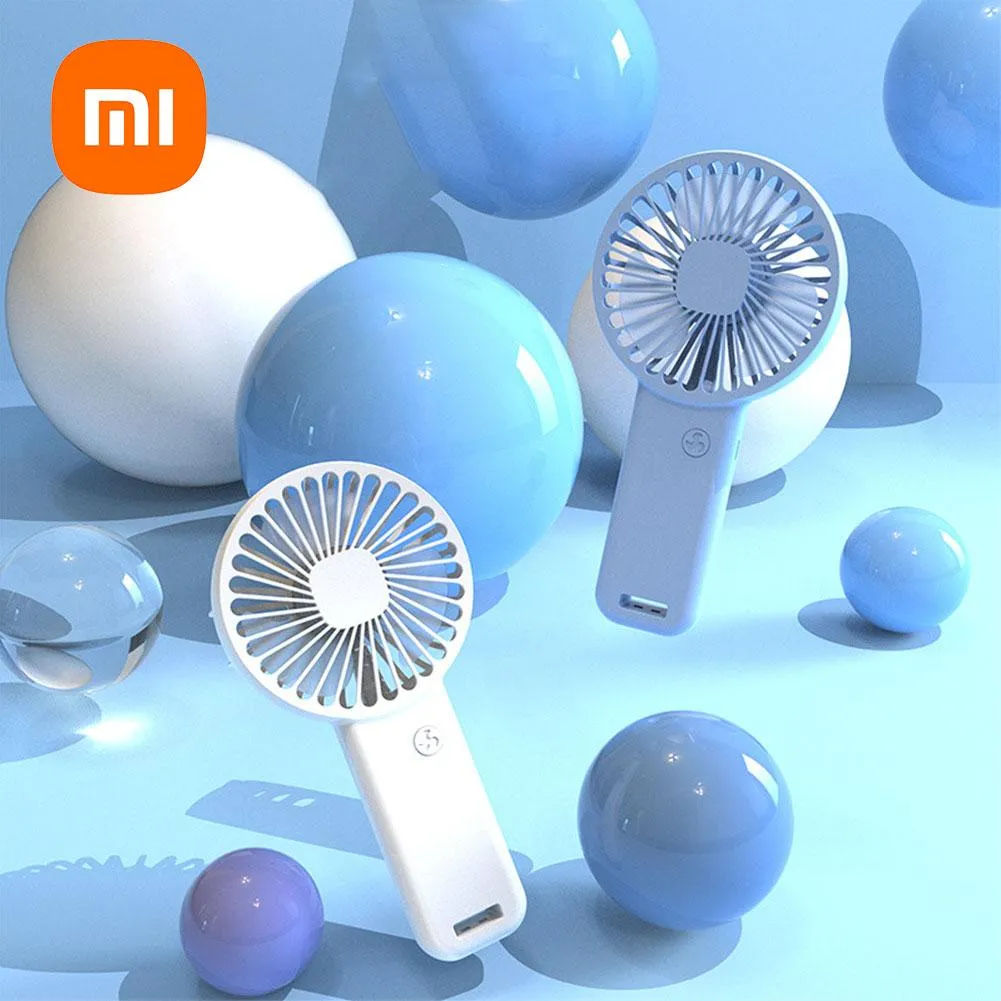 Ventilateurs Nouveau Xiaomi Mini ventilateur USB portatif 800mAh bureau muet charge ventilateurs réglables portables pour climatiseurs extérieurs Ventilador