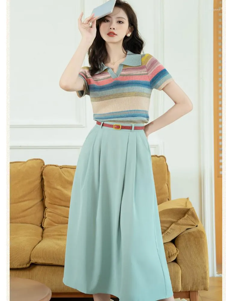 Vestidos De Trabajo Conjunto De Dos Piezas De Verano Para Mujer