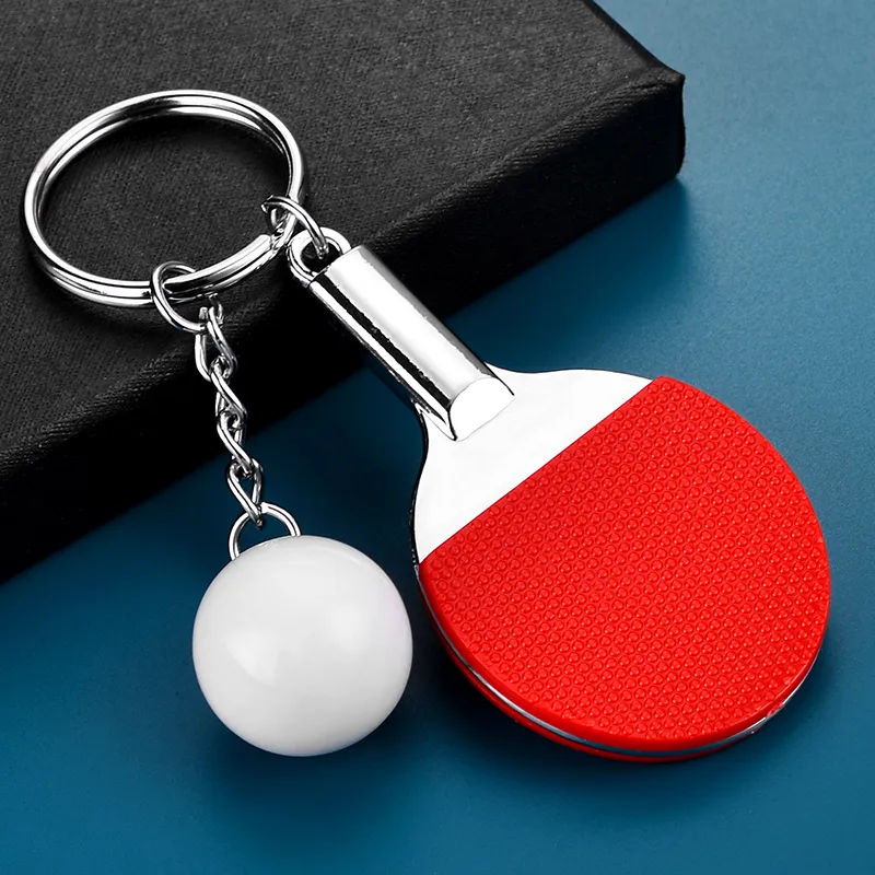 Tafree Table Tennis Wiselds Blak Ping-Pong Bat Bat Key Ring Biżuteria Ball Fani Sports Fani Pośrodki 1PC Darmowa wysyłka DS05
