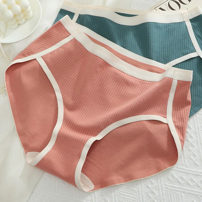 Bragas de mujer Calzoncillos de algodón para mujer Tallas grandes Corte alto Empalme con cintura alta Bragas sin costuras de algodón Ropa interior de talla grande para mujer 230516