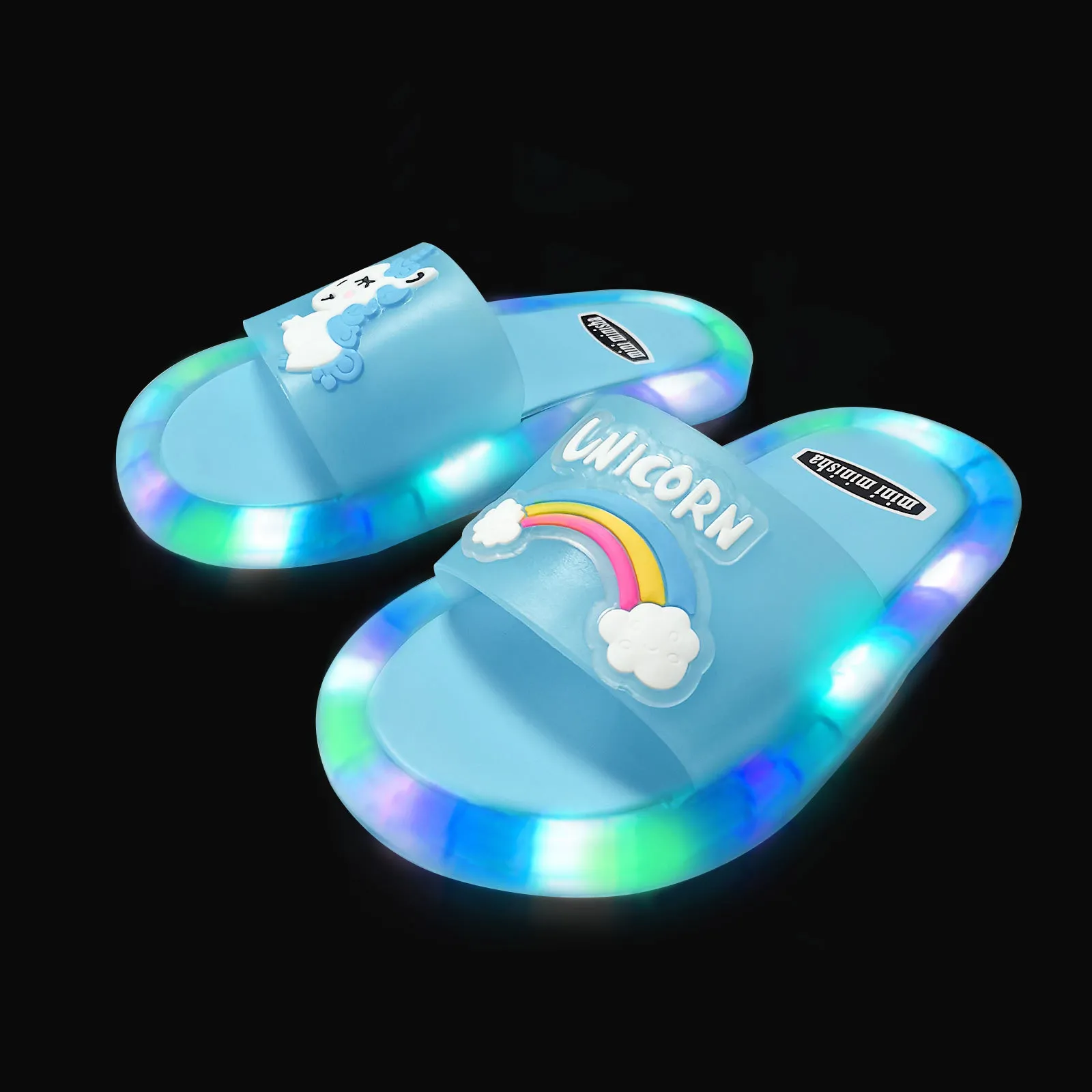 Kids light up unicorn slippers best sale
