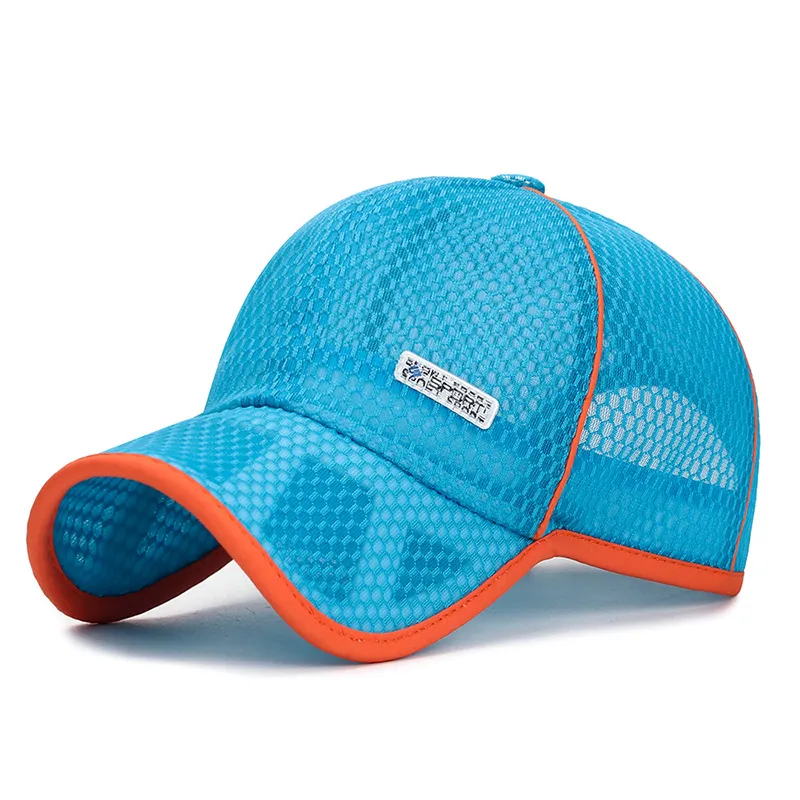 Sommer Kinder Net Baseball Caps Hohl Sport Sonnenhut Schnell trocknend Strand Kappe Einstellbare Schule Student Aktivität Hut Gorros