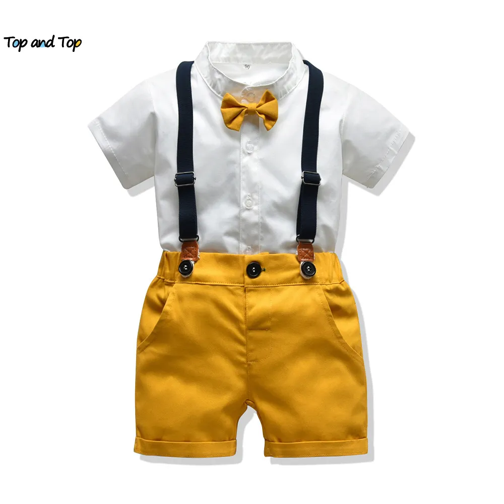 Pijama seti Baju Bayi Laki Laki Laki Atasan Dan Anak Baru Lahir Lengan Pendek Kerja 2 Potong Musim Panas 230516