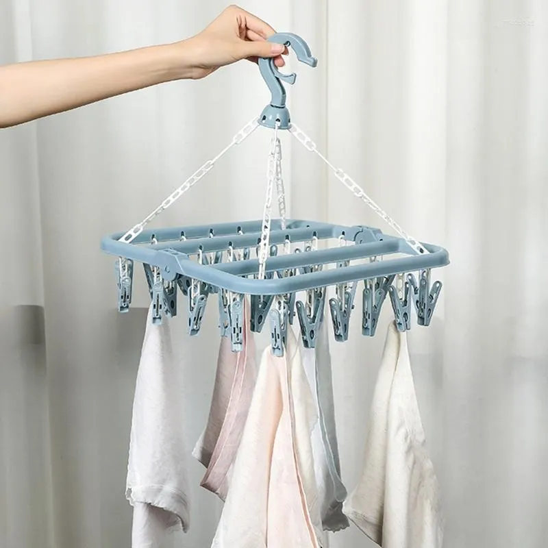 Lead Apron Hangers Folding Clothes Dryer Lead Apron Hanger 32 Clips Multifunctional Plastic Drying Rack For Home Bedroom Balcony Closet Clothesline Socks From Madebag 14.6 DHgate.Com