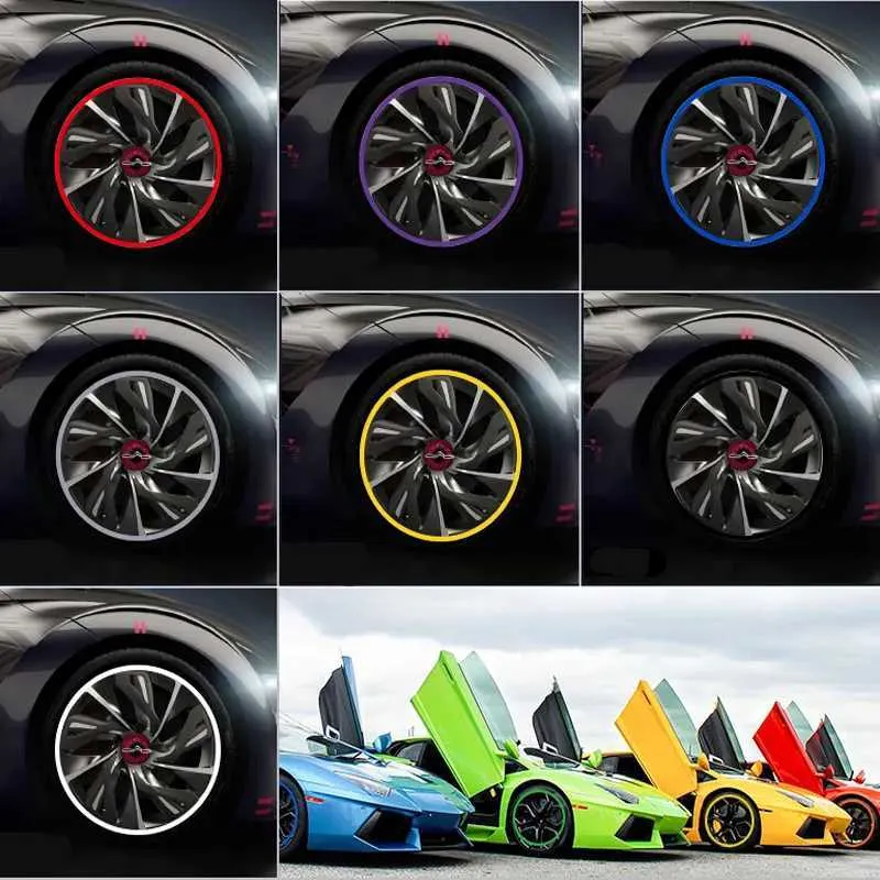 New 8M/Roll Car Vehicle Color Wheel Rims Protectors Decor Strip Tire Guard Line Modanatura in gomma Accessori auto