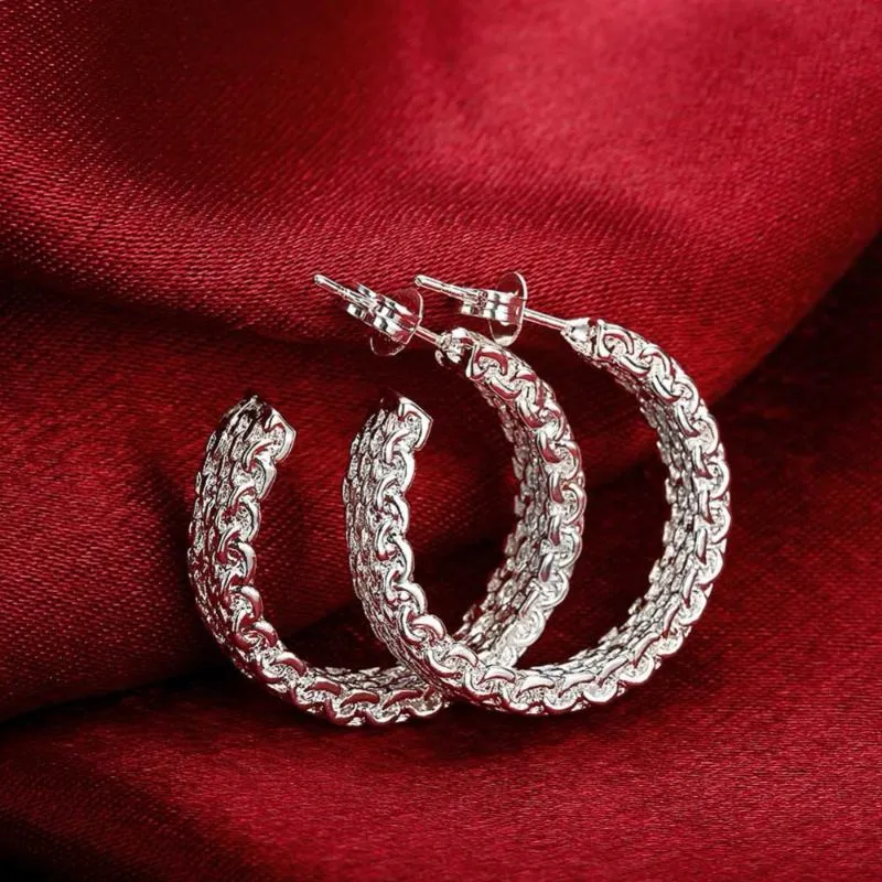 Hoop Ohrringe Huggie Ankunft Mode Silber 925 Schmuck Runde Ohrring Weibliche Frauen Großhandel GeschenkeHoop