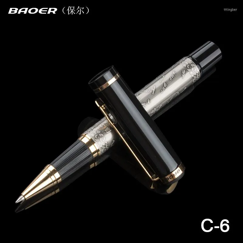 Baoer 507 Xubeihong "The Eight Horses" Roller Ball Pen Business Gift Ballpoint met prachtige Golded Clip