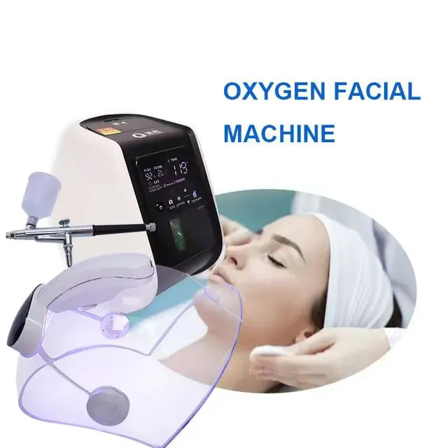 Wholesale Jet Peel Face Skin Care Oxygen Therapy Mask Dome O2toDerm Oxgen spray Jet Peel Oxigen o2 derm Spa Ultrasonic Jet Oxygen Dome led light Facial Machine