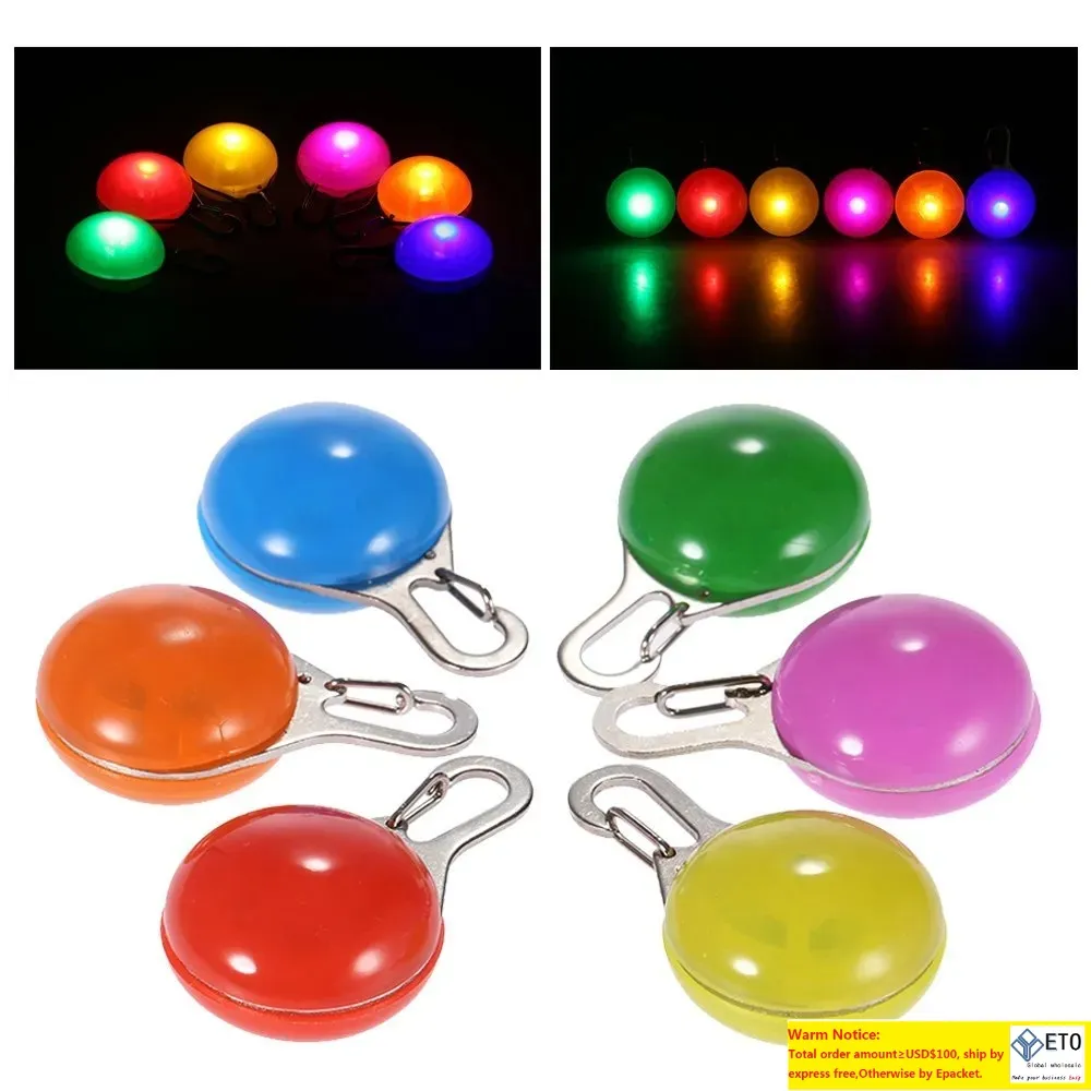 Dog Collars Multi Colors LED Pet Pendant Colorful Light Flashing Luminous Collar Supplies Glow Safety Tag