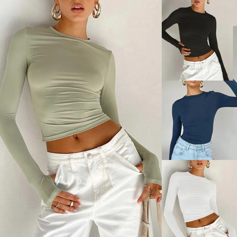 Tight crew neck t shirt women's outlet