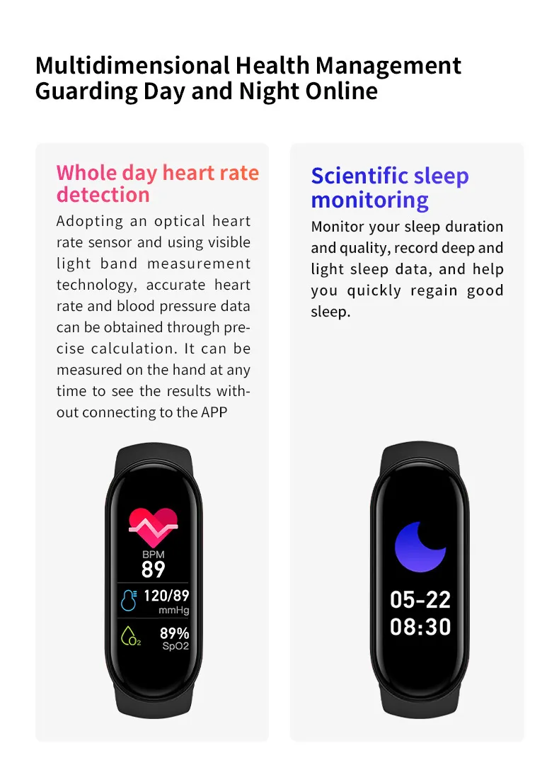 M8 Mi Band Watch Bracelet With Heart Rate Blood Pressure Oxygen Monitoring And Waterproof Sport Design From Funbiz 2.47 DHgate.Com