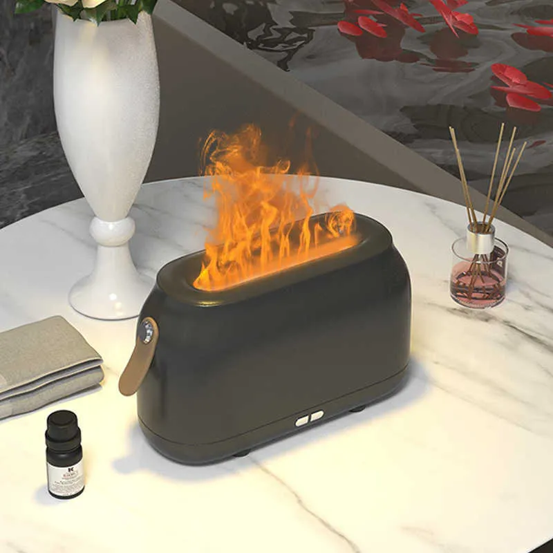 Portable Arôme Diffuseur Simulation Flamme USB Humidificateur À Ultrasons Bureau À Domicile Humidificateur D'air Aromathérapie Flamme Lampe Diffuseur