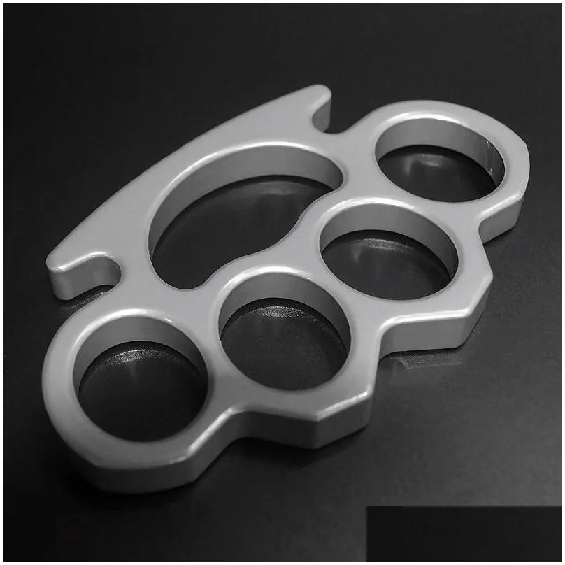 silver black gold thin steel brass knuckle dusters self defense personal security womens and mens selfdefense pendant fy4323 ss0118