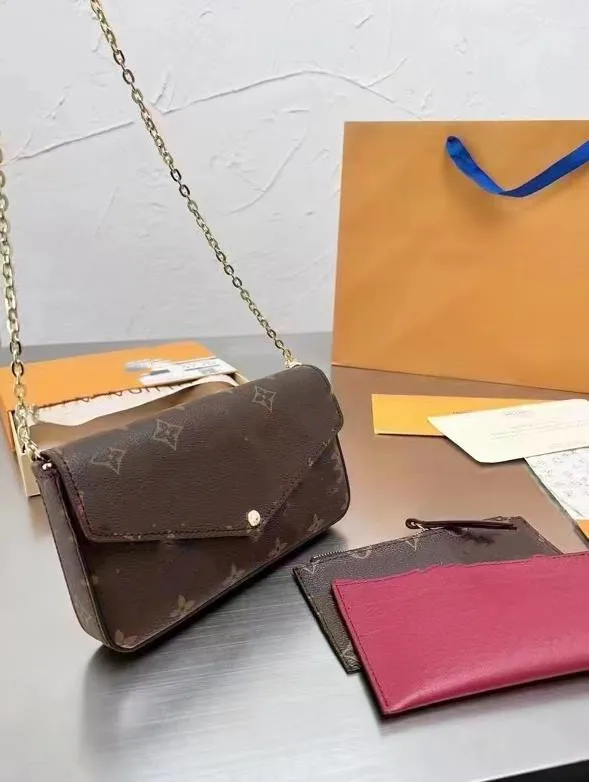 Torby designerskie Pochette Felicie Luksusowe torebki łańcuchowe torba na ramię Messenger Torebka i portfel uchwytu karty