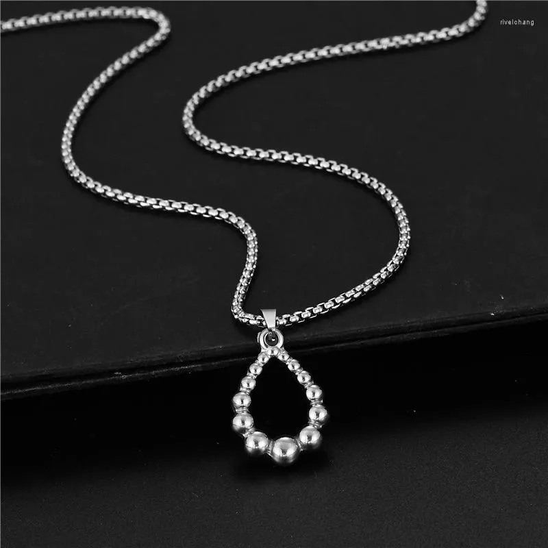 Pendant Necklaces Stainless Steel Teardrop Necklace For Women Men Fashin Jewelry