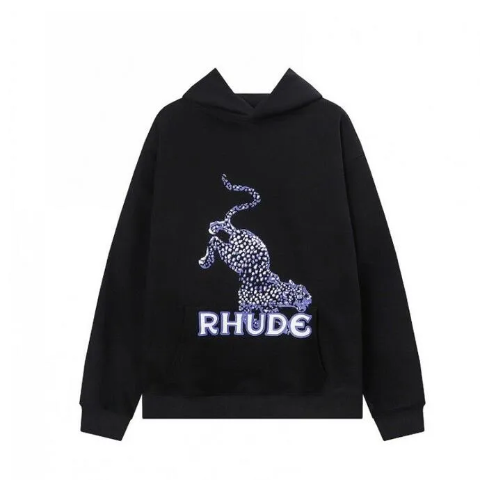 Rhude rhinestone hoodie hot sale