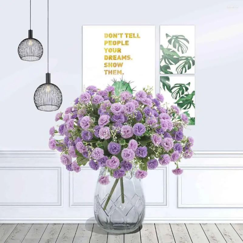 Fleurs décoratives décoration petit lilas Simulation fleur hortensia oeillet mariage route plomb maison El ornements